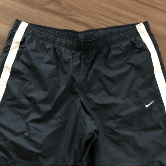 Nike Blue White Side Stripe Capris Wind Breaker Pants Women Size Large - Picture 4 of 6
